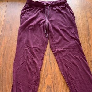 Lululemon Ready to Rulu Burgundy Jogger Pants
